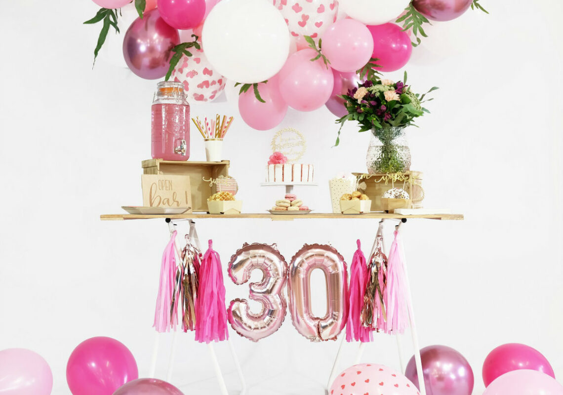 Déco anniversaire rose gold 