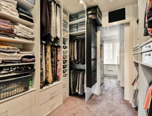 Interior of a dressing room