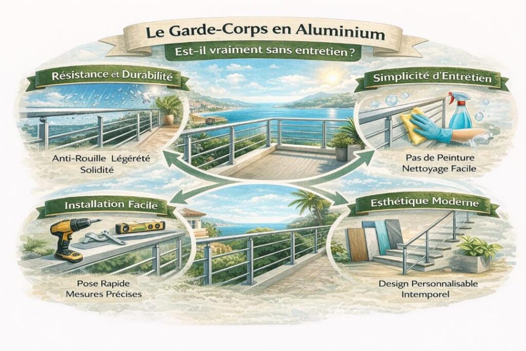 garde corps alu entretien